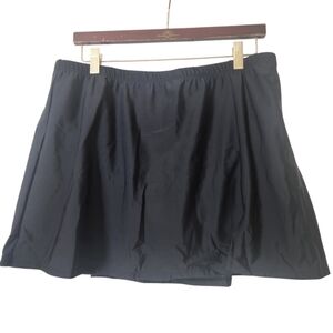 Swim Solutions Beach Summer Black Swim Skirted Bottom Size 20